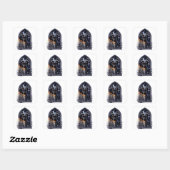 Zwarte heksen kat halloween Stickers (Vel)
