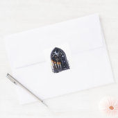 Zwarte heksen kat halloween Stickers (Envelop)