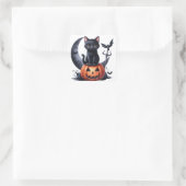 Zwarte heksen kat halloween Stickers (Tas)