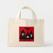 zwarte heksen spookachtige griezelige trick or tre mini tote bag (Voorkant)