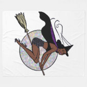 zwarte heksendeken fleece deken (Voorkant (Horizontaal))