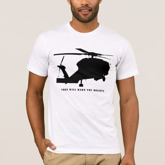 zwarte helikopter t-shirt (Voorkant)