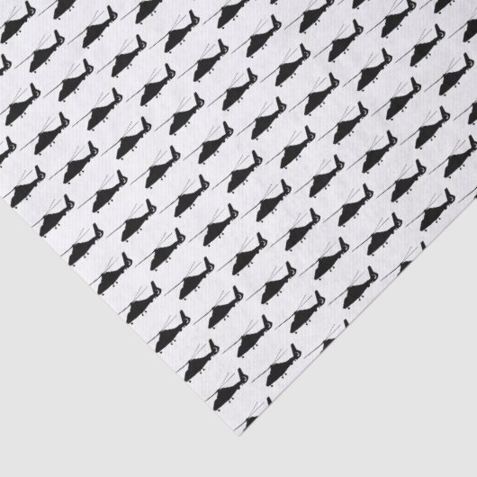 Zwarte-helikopter voor gevarendag — Weefpapier Tissuepapier (Detail)