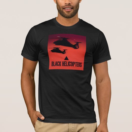 Zwarte helikopters t-shirt (Voorkant)