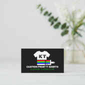 Zwarte Hemd Kleding Winkel Contactkaartje (Staand voorkant)