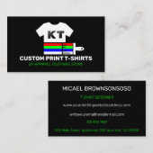 Zwarte Hemd Kleding Winkel Contactkaartje (Voorkant / Achterkant)