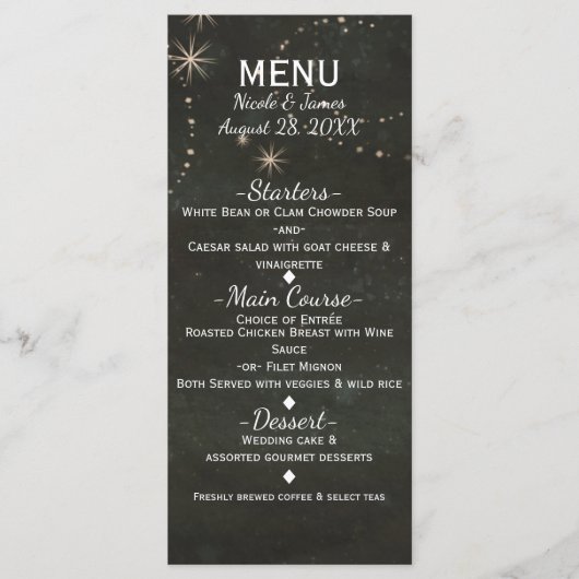Zwarte Hemel Donkere Sterrenhemel Wervelingen Even Menu (Voorkant)