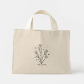 Zwarte Hemelbloem Tote Tas Stijlvolle Accessoire (Achterkant)