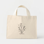 Zwarte Hemelbloem Tote Tas Stijlvolle Accessoire (Voorkant)