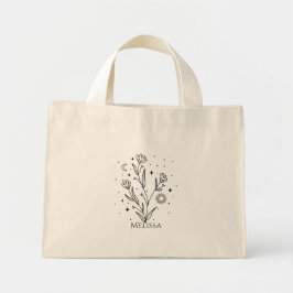 Zwarte Hemelbloem Tote Tas Stijlvolle Accessoire