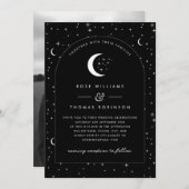 Zwarte Hemelse Boogschutter Uitnodiging van de bru (Voorkant / Achterkant)