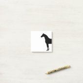 Zwarte hengst Elegant Paard Silhouet Tekening Post-it® Notes (Op bureau)