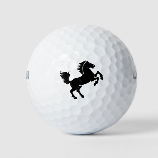 Zwarte hengst golfballen (Voorkant)