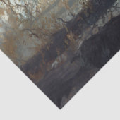 Zwarte hengst in de Bossen Decoupage Tissuepapier (Detail)