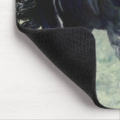 Zwarte hengst in de oceaan van het "Friesisch Stor Muismat (Hoek)