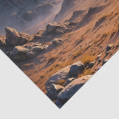 Zwarte hengst in de woestijn - sterren bliksem tissuepapier (Detail)