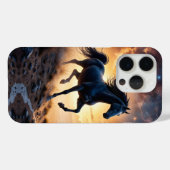 Zwarte hengst in woestijn  Case-Mate iPhone case (Achterkant (horizontaal))