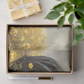 Zwarte hengst met gele wilde bloemen Decoupage Tissuepapier (Geschenk)