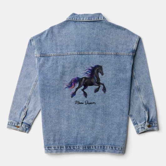 Zwarte hengst - Moon Dancer Denim Jacket (Achterkant)