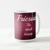 Zwarte hengst/zwarte schoonheid, paardenroze koffiemok (Voorkant rechts)