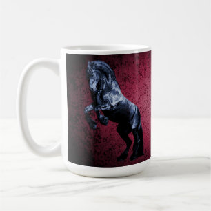 Zwarte hengst/zwarte schoonheid, paardenroze koffiemok