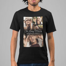 Zwarte herdenkings T-shirt met foto