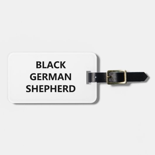 zwarte herder bagagelabel (Voorkant horizontaal)