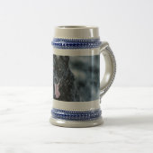 Zwarte herder in het Hoesje van de sneeuwdekooter Bierpul (Voorkant rechts)