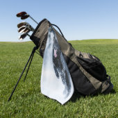 Zwarte herder in het Hoesje van de sneeuwdekooter Golfhanddoek (Groen)