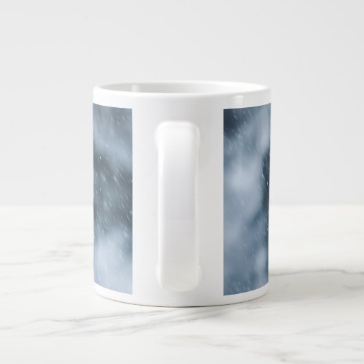 Zwarte herder in het Hoesje van de sneeuwdekooter Grote Koffiekop (Achterkant)