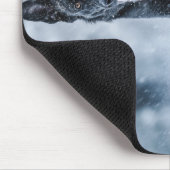 Zwarte herder in het Hoesje van de sneeuwdekooter Muismat (Hoek)