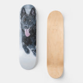 Zwarte herder in het Hoesje van de sneeuwdekooter Persoonlijk Skateboard (Voorkant)