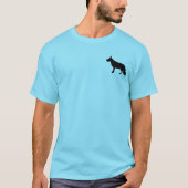 Zwarte herdershond t-shirt (Voorkant)
