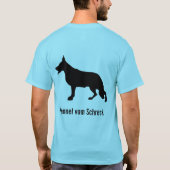Zwarte herdershond t-shirt (Achterkant)