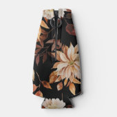 Zwarte Herfst Bloem Fles Koeler (Achterkant)