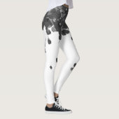 zwarte herfst bloem sakura leggings (Rechts)