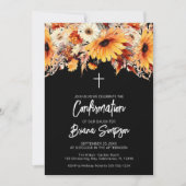 Zwarte Herfst bloemenbevestiging Kaart (Voorkant)