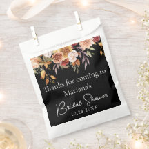 Zwarte herfst bloemige bruiloftsdouche