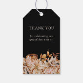 Zwarte Herfst Favor Tag Cadeaulabel (Achterkant)