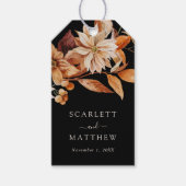 Zwarte Herfst Favor Tags Cadeaulabel (Voorkant)