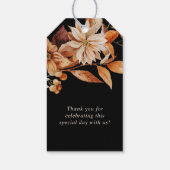 Zwarte Herfst Favor Tags Cadeaulabel (Achterkant)