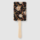 Zwarte Herfst Floral Menu Set van Fans Handwaaier (Achterkant)