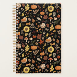 Zwarte herfst oogst Thanksgiving met stemming Planner