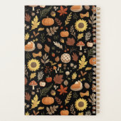 Zwarte herfst oogst Thanksgiving met stemming Planner (Achterkant)