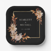 Zwarte Herfst Papieren Bord (Voorkant)