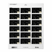 Zwarte Herfst Pompoen Trouwadres Etiket (Full Sheet)