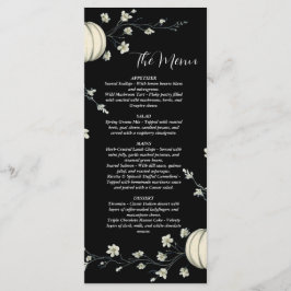 Zwarte Herfst Pompoen Trouwmenu Menu