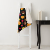 Zwarte Herfst Pumpkin Berries Chestnut Patroon Sherpa Deken (In situ)
