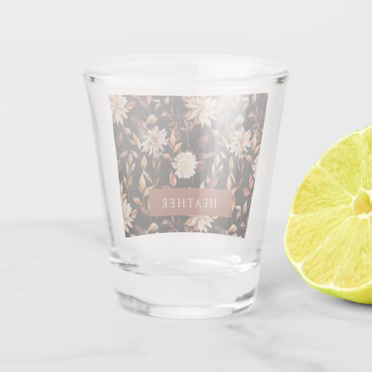 Zwarte Herfst Shot Glas (Achterkant)