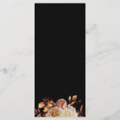 Zwarte Herfst Terracotta Waterverf Wedding Menu (Achterkant)